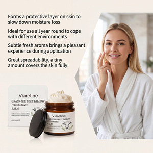 Bálsamo hidratante de sebo de animales alimentados con pasto, crema ligera hidratante no pegajosa para una piel facial suave, cuidado diario - Product Image 3