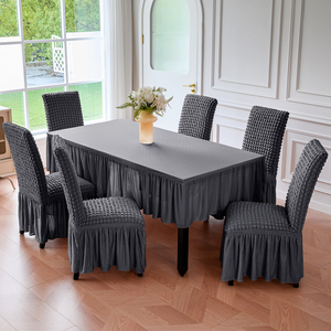 <span class=keywords><strong>Housse</strong></span> <span class=keywords><strong>de</strong></span> <span class=keywords><strong>chaise</strong></span> universelle extensible en polyester et élasthanne <span class=keywords><strong>de</strong></span> bonne qualité avec jupe pour <span class=keywords><strong>salon</strong></span> - Product Image 5