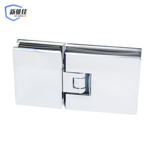 Charnière de porte de douche Xin Xiong Jia en acier inoxydable brossé, 180 degrés, quincaillerie pour porte en verre, accessoire de salle de bain - Product Image 3