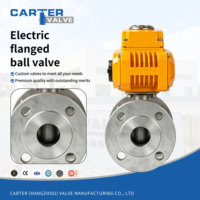 Válvula de Bola Motorizada con Brida de Acero Inoxidable 304 CF8, 3 Piezas, RF, de Paso Completo, para Agua y HVAC, PN16 ANSI Clase 150 IP65