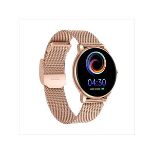Nuevo <span class=keywords><strong>reloj</strong></span> deportivo inteligente de moda para <span class=keywords><strong>mujer</strong></span> Calendario de seguimiento de actividad de navegación GPS-Colores negro <span class=keywords><strong>dorado</strong></span> rosa - Product Image 1