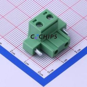 KF2EDGKM-7.62-2P Plug-in Terminal Block P=7.62mm Connector Plug Screw Fixing 1x2P 7.62mm - Product Image 1