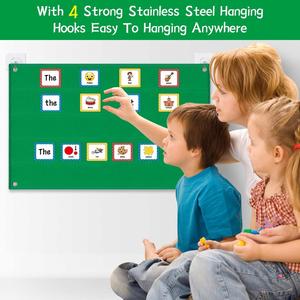 Pizarra de Fieltro Versátil para Aula y Oficina, Tabla de Pared con Bolsillos para la Construcción de Frases, Material Educativo Escolar - Product Image 3