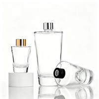 Bouteille d'aromathérapie conique en verre transparent simple, sans flamme, pour décoration en rotin, vide, pour diffuseur de parfum DIY, plusieurs tailles