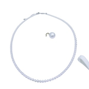 25 nouveaux colliers Zhuji Shanxia Lake 3-4 mm + pendentif minimaliste 12-13 mm, luxe léger, presque parfait, argent pur 3-4 - Product Image 5