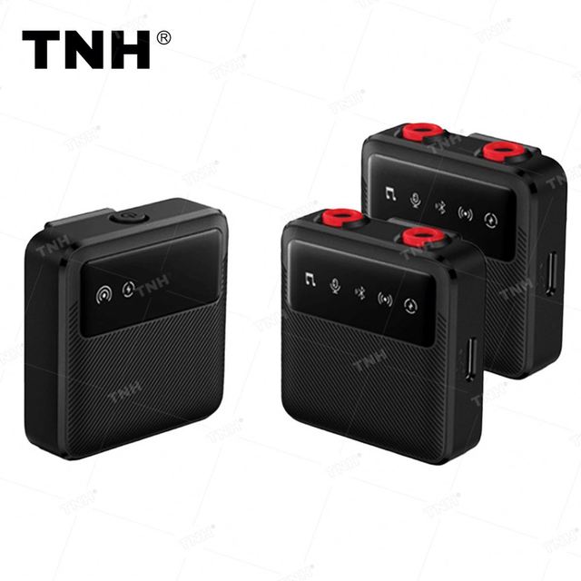 TNH D01 2 in 1 Microphone Wireless 2.4GHz Wireless Lavalier Microphone System Recordio Mic for Camera Smartphone