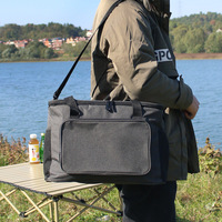 Sac Isotherme Oxford Imperméable en Tissu Softshell avec Doublure en Feuille d'Aluminium Grande Capacité Pliable Portable pour Bureau et Café
