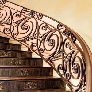 <span class=keywords><strong>Ringhiere</strong></span> Decorative in Ferro Battuto per Scale Interne e Portico, Design Minimalista, Resistenti alla Ruggine, Origine Guangdong, Garanzia 5+ Anni - Product Image 1