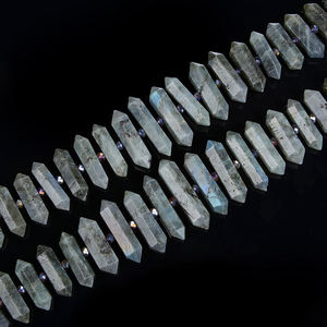 Vendita all'ingrosso calda naturale aventurina <span class=keywords><strong>verde</strong></span> esagonale perline Reiki Chakra guarigione pietra appuntita a buon mercato per la creazione di gioielli - Product Image 5