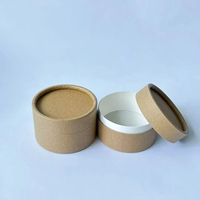 Pot en carton kraft naturel de qualité supérieure, biodégradable, recyclable, de qualité alimentaire, fabriqué à la main, prix d'usine, pour crème cosmétique