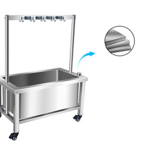 Seau de vadrouille en acier inoxydable à usage domestique avec support mobile égouttoir pour balcon, salle de bain pour cuisine commerciale Fabrication en acier