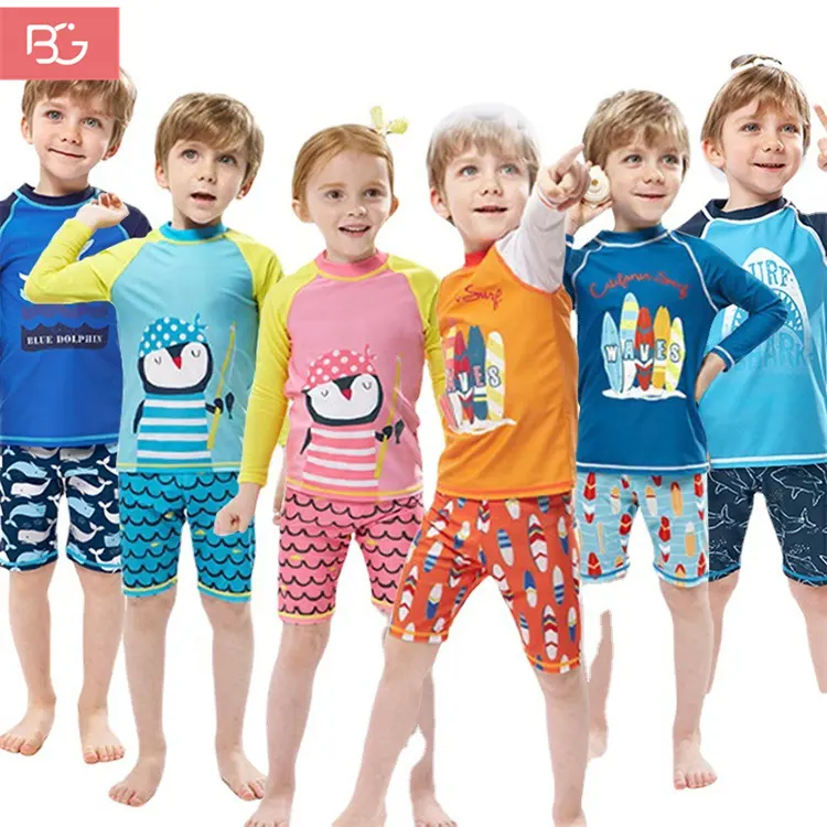 B&G Europe Little Boys And Girls Swimwear suit kids clothes Beach Swimsuits With Sun Protection