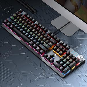 <span class=keywords><strong>Teclado</strong></span> Mecánico con Cable, Teclas Azules, Semi-Mecánico, LED, para PC Gamer, Estilo Redstorm - Product Image 3