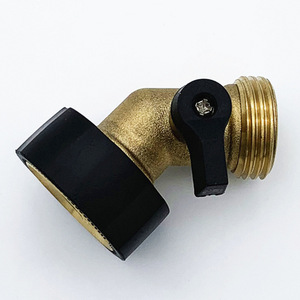 Válvula de codo de latón para manguera de jardín, rosca de 1/2 pulgada, para irrigación, conector de agua duradero - Product Image 1