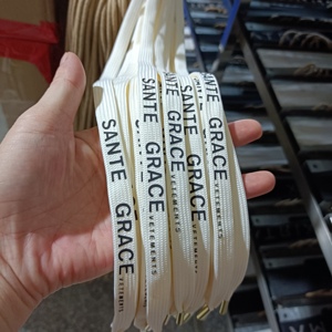 Cuerda Trenzada de Alta Resistencia Ecológica Shengqier, Cordones Planos de Poliéster para Prendas con Extremos Recubiertos de Silicona para Bolsos y Zapatos - Product Image 3