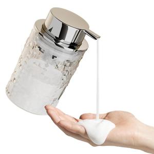 Foam Soap Dispenser Transparent Black Desktop Contemporary Design Pet Material Polishing Finish - Product Image 2