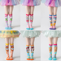 Chaussettes tubulaires de dessin animé WZ179 pour filles, enfants, chaussettes en tricot mignonnes, chaussettes hautes, chaussettes longues, vente en gros