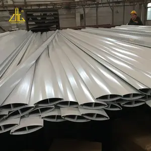 Fabrik produzieren extrudierten 200*40mm oval aluminium Lamellen klingen für externe sonnenschutz system