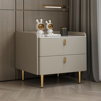 Table de chevet moderne en bois simple avec verrouillage d'empreintes digitales audio Bluetooth à chargement sans fil pour la salle de sport à domicile ou le rangement de la chambre