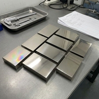 Bloc de titane en forme de cube, grade CP 1, 96 % de Ti, forgé, usiné CNC, échantillon de test pour placage, anodisation, présentation
