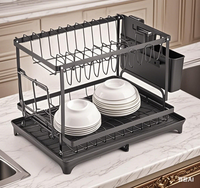 Égouttoir à vaisselle avec porte-couverts Égouttoir à vaisselle pliant pour la cuisine