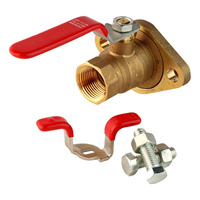 Válvula de aislamiento de bomba de latón serie 181 600 WOG Puerto completo NPT x FLG Extremos roscados X con brida Manija de nivel giratorio Válvula de bola forjada