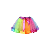 Ensemble d'accessoires de costume de fête arc-en-ciel avec lunettes de soleil, nœud papillon et jupe tutu pour adultes, carnaval