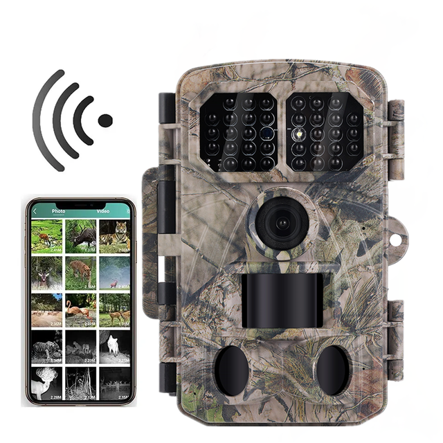 IP65 4K 48MP Wildlife Hunting Camera Support Bluetooth and WIFI with Distance 100m