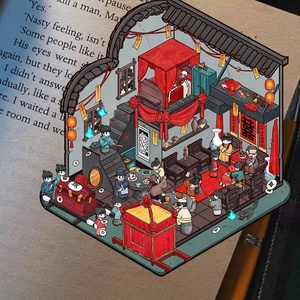 Pegatinas 3D de Paisajes Estéreo, Escenas de Anime Creativas, Mini Mundo, Material PET Decorativo para Collage y Manualidades - Product Image 3