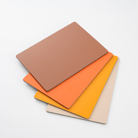 Panneau composite en aluminium de couleur unie ignifuge ACP ACM 4 mm Alucobond 1220x2240 PVDF PE pour revêtement mural de façade de bâtiment