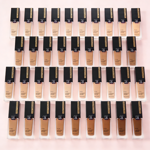 Fondotinta Liquido Personalizzabile OEM con <span class=keywords><strong>50</strong></span> Colori, SPF, Vegano, Impermeabile, Formula Correttore, per Etichetta Privata, Ideale per Pelli Scure - Product Image 1