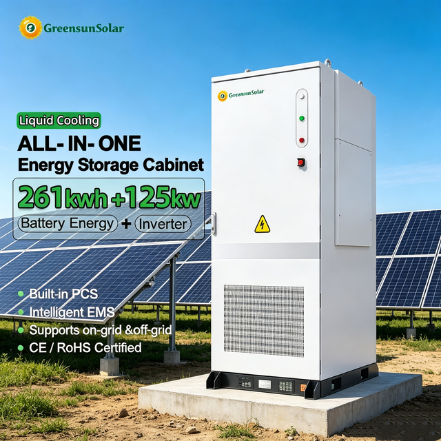 OEM 261kwh All-in One Liquid Cooling Outdoor Cabinet for Factory and Commercial Bank Station