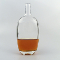 Bouteille en verre de luxe 500ml & 750ml Vodka Whisky Liquor-Design clair et élégant avec des options d'étiquettes personnalisées fabriquées en Chine