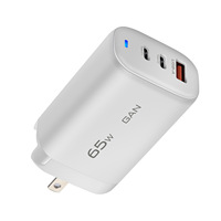 Chargeur rapide de bureau 45W/65W GaN USB-C PD 3.0 QC3.0 30W avec sortie 2C1A et protection contre les surcharges pour ordinateur portable/ordinateur portable et mobile