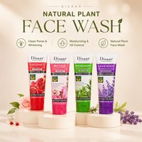 Nettoyant visage naturel Disaar aux extraits de grenade, rose, romarin et lavande, pour nettoyer les pores, éclaircir, apaiser et contrôler le sébum.