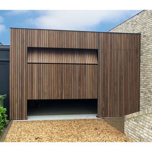 <span class=keywords><strong>Porte</strong></span> de <span class=keywords><strong>garage</strong></span> électrique en bois massif invisible à barres verticales en chêne américain de style nouveau avec moteur - Product Image 4