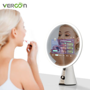 2025 nouveau Vercon Smart beauté miroir Portable bureau AI test cutané LED miroir OS11 <span class=keywords><strong>Spotify</strong></span> Youtube haut-parleurs grossissant 5X haut - Product Image 6