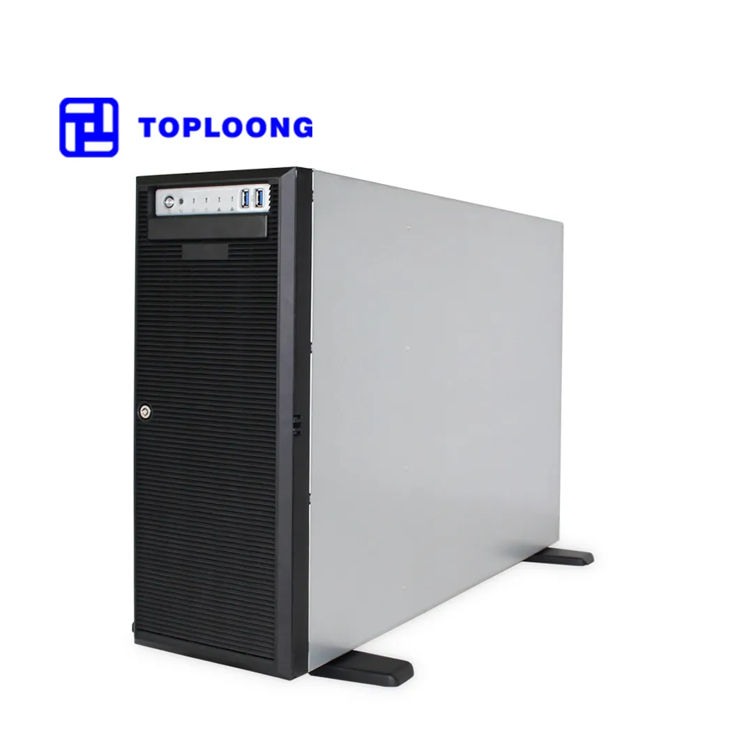 Toploong 8049ETX-12 4U 4 GPU kartları kulesi PC bilgisayar sunucu kasası şasi değişebilir 4u rafa monte sunucu kasası ile 12 yuvaları