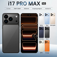 Smartphone Original I17 17 Pro Max 5G avec écran HD 7,3 pouces 90Hz, appareil photo arrière 108MP, stockage 16 Go + 1 To, processeur Octa Core, CDMA LTE