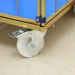 Bán Buôn Có Thể Gập Lại Nestable <span class=keywords><strong>Wire</strong></span> <span class=keywords><strong>Mesh</strong></span> H Cơ Sở Kẽm Áo Thép Pallet Box Với Bánh Xe Xe Đẩy - Product Image 5