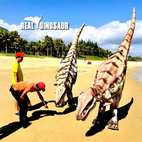 Costume de dinosaure animatronique réaliste en fibre de verre et en métal pour une utilisation en intérieur/extérieur dans les centres commerciaux et les parcs d'aventure