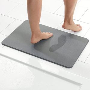 Tapis de sol antidérapant en pierre de diatomite, absorbant l'eau, pour porte de salle de bain, très tendance - Product Image 3
