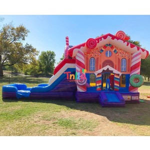 <span class=keywords><strong>Castillo</strong></span> Inflable Navideño para Fiestas al Aire Libre, Combo de <span class=keywords><strong>Castillo</strong></span> Hinchable con Tobogán - Product Image 2