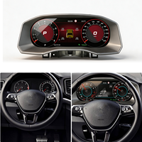 Panel Instrumen Digital LCD 10,3 inci Virtual Cockpit untuk VW Amarok 2017-2020, Retrofit Spedometer Mobil, Aksesoris Mobil