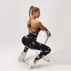 All'ingrosso tuta da Yoga senza cuciture per donne Push Up Sexy Beauty Back tute sportive lungo un pezzo abbigliamento donna - Product Image 5