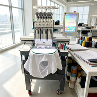 Machine à broder automatique avancée à plusieurs aiguilles et à tête unique pour t-shirts, casquettes et vêtements