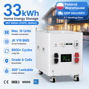 Batteria LiFePO4 impilabile ad alta capacità da 48V 51.2V 660Ah 33kWh con BMS JK V19 per accumulo energetico domestico - Disponibile in UE - Product Image 1