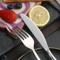 Ensemble de couverts en acier inoxydable à motif serpent, couteau à steak, fourchette et cuillère, vaisselle de table occidentale pour hôtel et restaurant