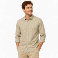 Chemise à manches longues pour homme à texture camouflage tonal, 100% polyester, séchage rapide, respirante, automne, vente en gros, OEM, ODM
