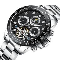 Herren Mechanische Uhren mit Chronograph Hochwertige Automatik Multifunktions-Mondphasen-Uhr für Männer Reloj Mecanico